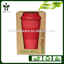 Рекламная кофейная чашка эко бамбуковая кружка с красивой упаковкой